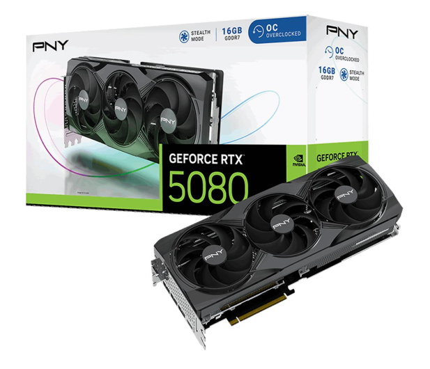 PNY GeForce RTX 5080 OC 16GB GDDR7 DLSS4 - 1315859 - zdjęcie
